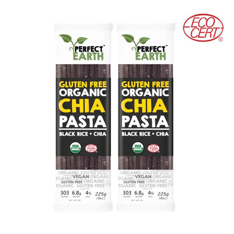 Perfect Earth Gluten Free Organic Chia Pasta Black Rice (2x225gm) - Organic Pavilion