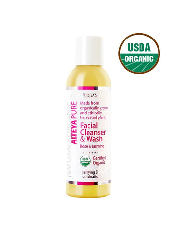 Alteya Organics Pure Facial Cleanser & Wash – Rose & Jasmine (150ml) - Organic Pavilion