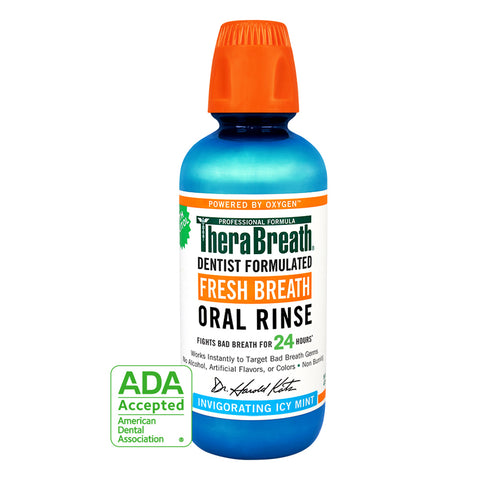 TheraBreath Fresh Breath Oral Rinse Invigorating Icy Mint (473 ml)