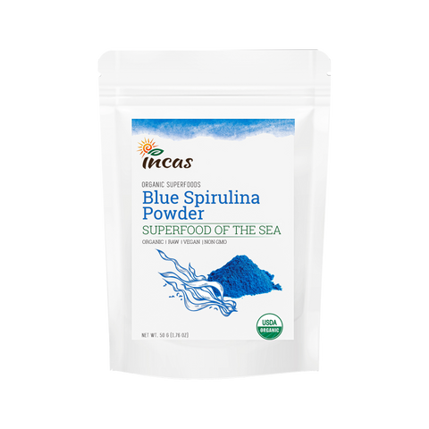 Incas Blue Spirulina Powder (50g) - Organic Pavilion