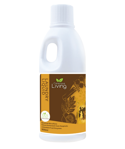 Conscious Living Natural Plants & Fruits Laundry Liquid น้ำยาทำความสะอาด (500 ml) - Organic Pavilion