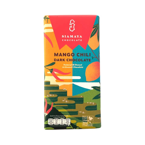 Siamaya Dark chocolate Mango Chili ดาร์กช็อกโกแลตมะม่วงพริกเกลือ (75g) - Organic Pavilion