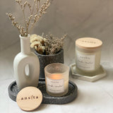 Ansita Hand Made Natural Soy Candle - Lavender & Hazelnut by MALA เทียนหอม ไขถั่วเหลืองธรรมชาติ กลิ่น ลาเวนเดอร์ ฮาเซลนัท (250ml) - Organic Pavilion