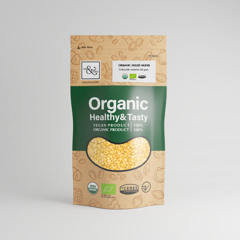 (Buy 1 Free 1) Mr. & Mrs. Organic Hulled Split Mung Bean เมล็ดถั่วเขียวผ่าซีก ออร์แก (2x 250g) - Organic Pavilion