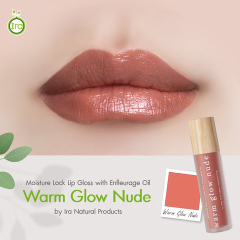 Ira Moisture Lock Lip Gloss with Enfleurage Oil - Warm Glow Nude - Organic Pavilion