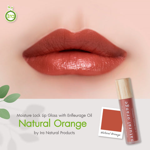 Ira Moisture Lock Lip Gloss with Enfleurage Oil - Natural Orange - Organic Pavilion