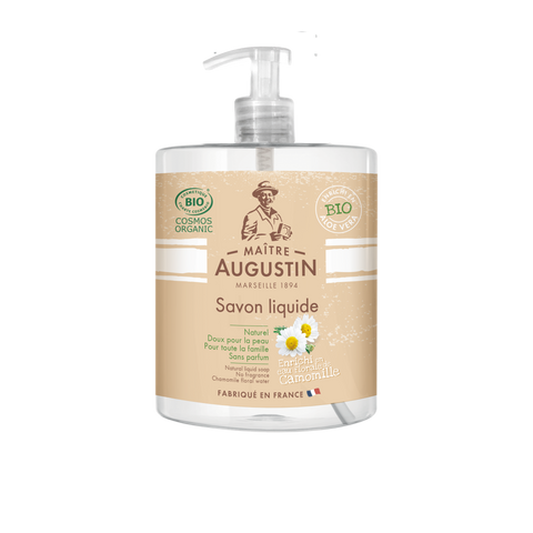 Maitre Augustin Natural liquid soap Chamomile floral water สบู่เหลวออแกนิค เนจูรัล ลิควิด โซป คาร์โมมายด์ ฟลอรัล วอเตอร์ (500 ml) - Organic Pavilion