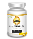 Supurra Black Sesame Oil ผลิตภัณฑ์เสริมอาหารน้ำมันงาดำ ผสมวิตามินอี ตรา สุเพอร์ร่า (30 Capsules) - Organic Pavilion