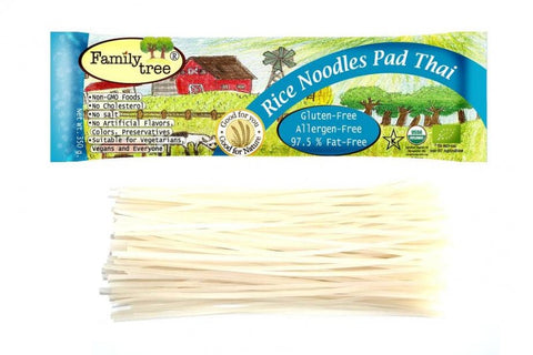 Family Tree 100 % Organic Rice Noodles Pad Thai เส้นผัดไทยข้าวขาวออร์แกนิก 100 % (250 g) - Organic Pavilion