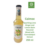Calmee เครื่องดื่มสปาร์คกลิ้ง รสมะนาวขิง และเลมอนบาล์ม ผสมสารสกัดซี.บี.ดี. Sparkling Lime Ginger and Lemon Balm Flavored Mixed with Cannabidiol Extract (250 ml) - Organic Pavilion